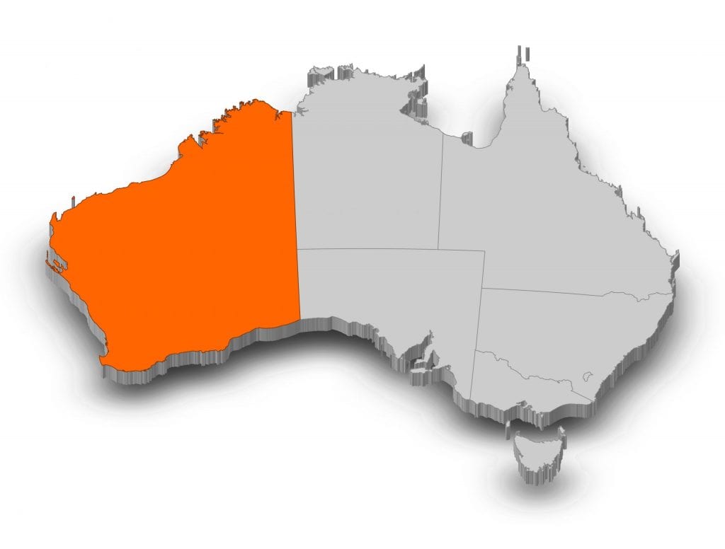 Map of Australia - Western Australia