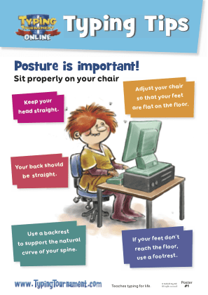 TTO Typing Tips Poster Posture A