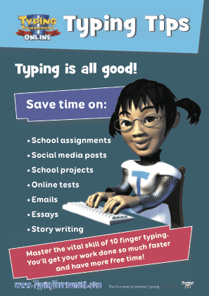TTO Typing Tips Poster Typing is All Good