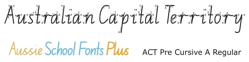 Australian Capital Territory Handwriting Font-ACT - ACT Australian Capital Territory Foundation Handwriting Font