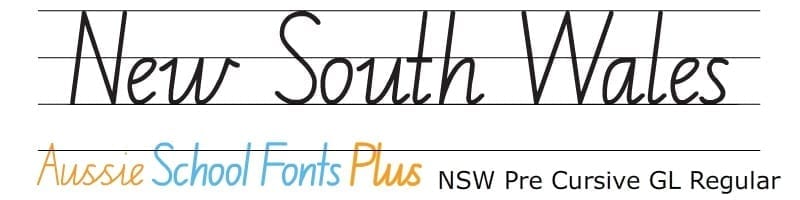 New South Wales Foundation style (NSW) - New South Wales Foundation Handwriting Font (NSW)
