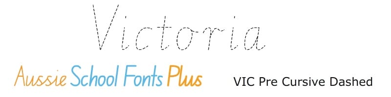 Victoria (Vic) Modern Cursive handwriting fonts »