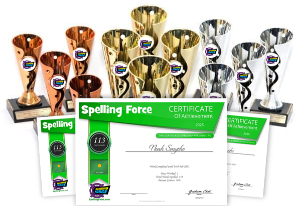 Spelling Force Trophies