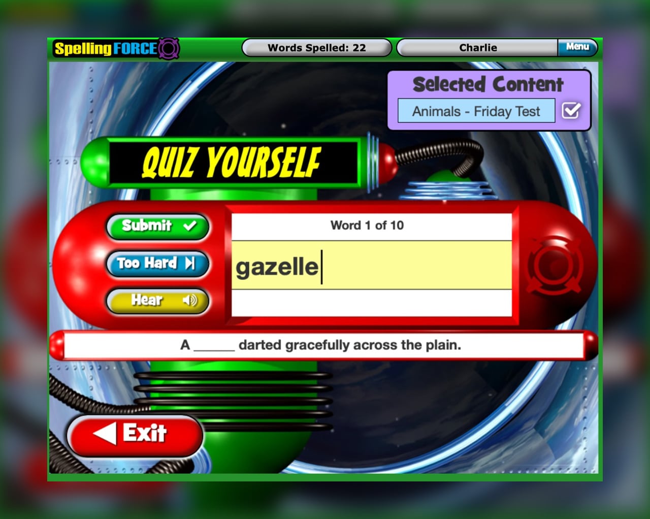 2. Spell the words