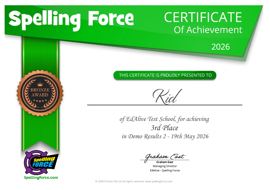 Spelling Force &raquo; Spelling Force